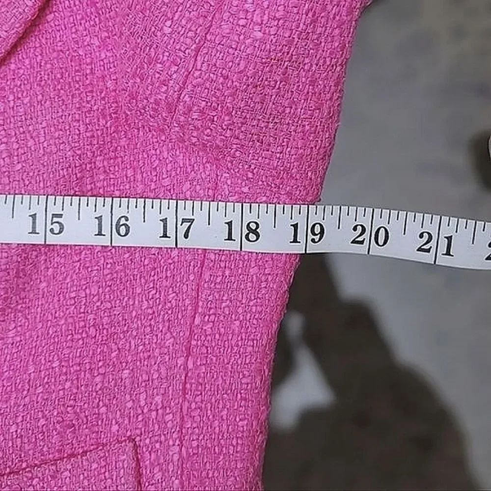Vtg Y2K Planet fuschia bouclé wide collar blazer jacket - Picture 8 of 16